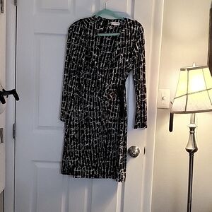 Black and white CK dress